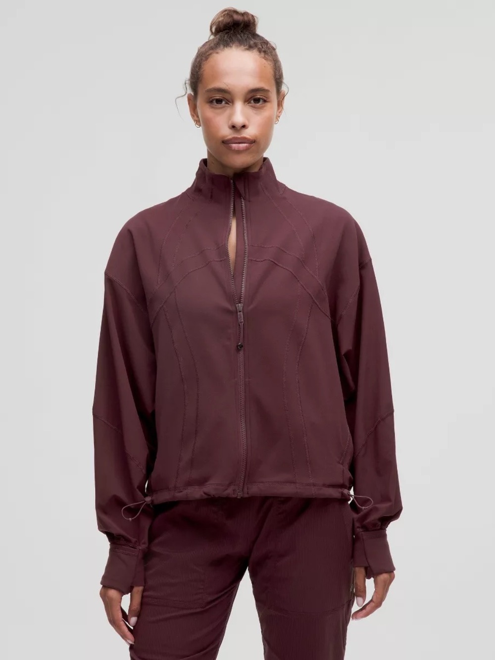 lululemon athletica Women's Bomber Jacket in Deep Wine